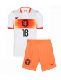 Otroške Nogometnih dresov Nizozemska Donyell Malen #18 Gostujoči SP 2026 Kratki rokavi (+ hlače)